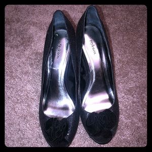 Style & Co Black Sparkly Heels with some sparkle